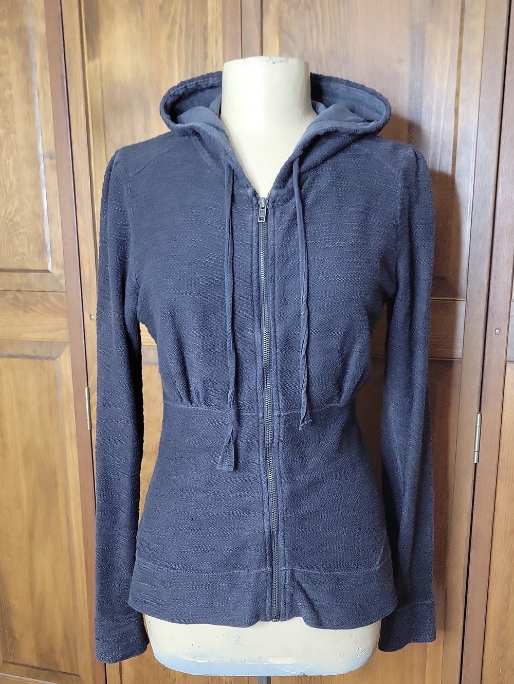 Daytrip Charcoal Black Hooded Zip-Up Sweater Jacket